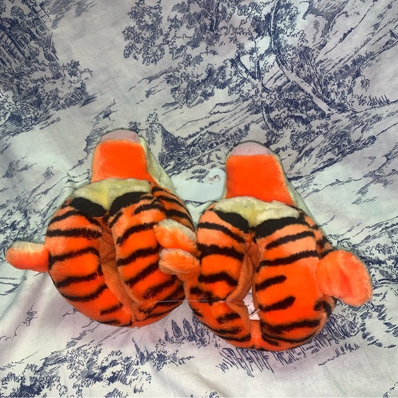 Vintage Disney Orange Winnie The Pooh Tigger Slippers Sz 7/8 Child NEW - Picture 4 of 6